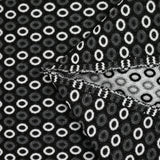 Jacquard polyviscose ovale fond noir