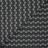Jacquard polyviscose ovale fond noir