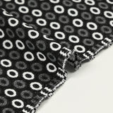 Jacquard polyviscose ovale fond noir
