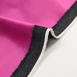 Fuchsia pink velvet cotton jeans