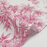 Coton imprimé toile de jouy rose