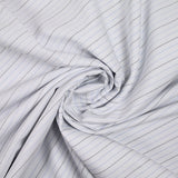 Coton tissé teint rayure bleu fond blanc