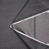 Popeline polycoton jacquard à chevrons et losange fond gris