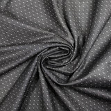 Popeline polycoton jacquard à chevrons et losange fond gris