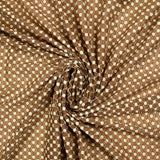 Dentelle polyester pois Martha marron mordoré