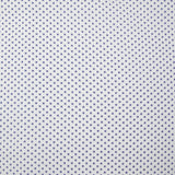 Coton chemise mini fleurs bleues fond blanc