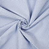 Coton tissé teint imprimé soleil noir fond bleu