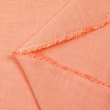 Voile de coton tissé-teint Abbie rayure blanche et orange