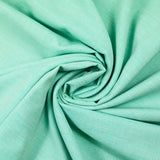 Voile de coton tissé-teint Abbie rayure blanche et menthe