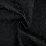 Jacquard matelassé en laine mélangée noir
