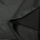 Crêpe de polyester satiné noir corbeau