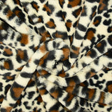 Fausse fourrure léopard fond beige