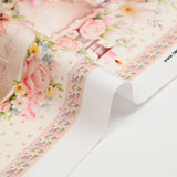 Coton imprimé lapin de Pâques rose