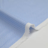 Popeline polycoton jacquard Mathew bleu fond blanc