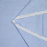 Popeline polycoton jacquard Mathew bleu fond blanc