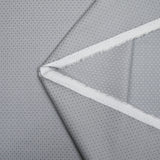 Popeline polycoton jacquard Mathew gris fond blanc