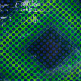 Velours de polyester Lurex imprimée petit pois bleu fond vert