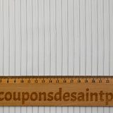 Voile de coton rayé noir fond blanc