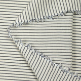 Voile de coton tissé-teint rayure bleue et blanche