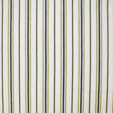 Coton élasthanne tissé teint rayure verte et bleue fond beige chiné