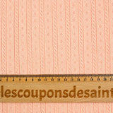 Jersey pointelle 100% coton saumon