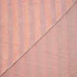 Tissu éponge bambou rayure rose et mauve vendu au mètre