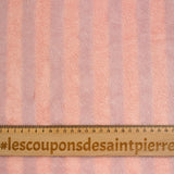 Tissu éponge bambou rayure rose et mauve vendu au mètre