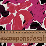 Satin de coton élasthanne Yuma magenta