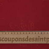 Crepe de viscosa Lily follaje ladrillo bordado