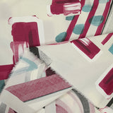 Coton imprimé abstrait fond argile