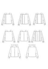 Patrón de costura de blusa de diferencias