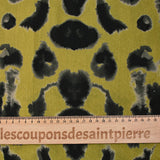 Crépon viscose imprimé effet buvard fond kaki