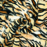 Fausse fourrure tigre fond blond