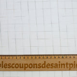 Popeline polycoton à damiers blanc