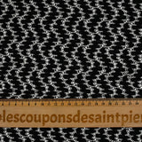 Maille dentelle brodée nuage noir