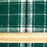 Bottle green Adèle checked quilted flannel