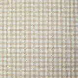 Coton Vichy brodé Flore beige