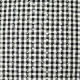 Coton Vichy brodé Flore noir