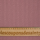 Jersey pointelle 100% coton vieux rose