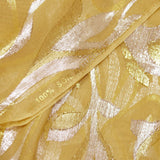 Devoured silk chiffon Tlija gold and silver ocher background