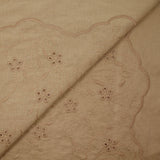 Broderie anglaise festonnée jaune pâle