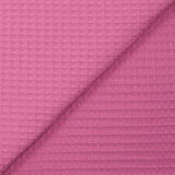 Coton 100% nid d'abeille rose bonbon