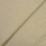Coton fin tissé-teint rayé 2mm fond biscuit
