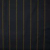 Coton imprimé à pois jaune fond bleu nuit