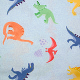 Coton imprimé dinosaure fond ciel