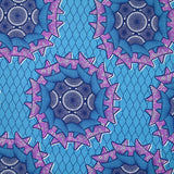 Coton imprimé ethnique Venlo fond bleu