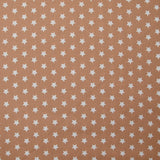 Coton imprimé étoile 1cm marron glacé