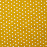 Coton imprimé étoile 1cm moutarde