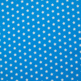 Coton imprimé étoile 1cm turquoise
