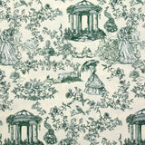 Coton imprimé toile de jouy Maël vert fond écru
